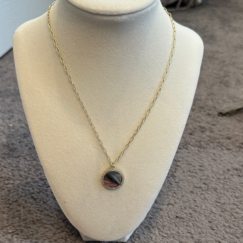 Electric Picks Gold “mom” Pendant Necklace